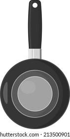 Sencilla sartén, ilustración, vector sobre fondo blanco.