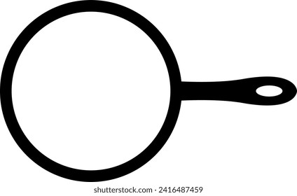 Simple Frying Pan Symbol Icon. Vector Image.