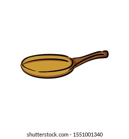 simple frying pan vector icon. Cooking Tools silhouette logo. chef and people use this material and equipment to make food or drink. community and club that love cook activity. web, mobile smart apps 