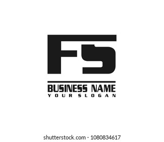 Simple FS initial Logo design template vector illustration