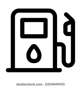 Sencillo icono de estación de combustible. El ícono se puede usar para Sitios web, Plantillas impresas, Plantillas de presentación, ilustraciones, etc