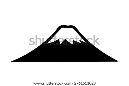 Simple Fuji mountain silhouette icon