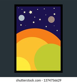 Simple full color natural design flat can be used poster background