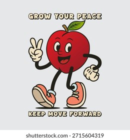 Simple and Fun Cartoon Mascot Character With Beautiful Phrase. Editable, EPS 10, Vector Illustration.
