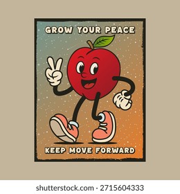 Simple and Fun Cartoon Mascot Character With Beautiful Phrase. Editable, EPS 10, Vector Illustration.
