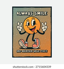 Simple and Fun Cartoon Mascot Character With Beautiful Phrase. Editable, EPS 10, Vector Illustration.
