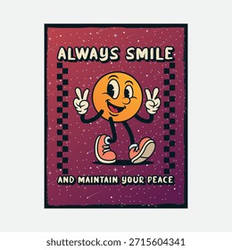 Simple and Fun Cartoon Mascot Character With Beautiful Phrase. Editable, EPS 10, Vector Illustration.

