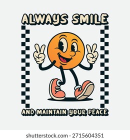 Simple and Fun Cartoon Mascot Character With Beautiful Phrase. Editable, EPS 10, Vector Illustration.
