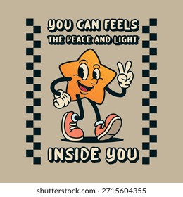 Simple and Fun Cartoon Mascot Character With Beautiful Phrase. Editable, EPS 10, Vector Illustration.
