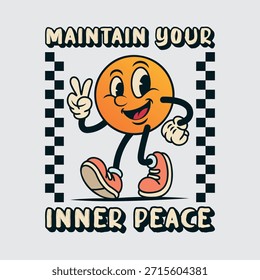 Simple and Fun Cartoon Mascot Character With Beautiful Phrase. Editable, EPS 10, Vector Illustration.
