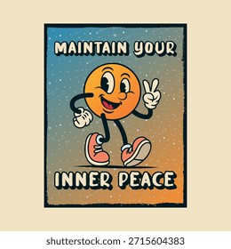 Simple and Fun Cartoon Mascot Character With Beautiful Phrase. Editable, EPS 10, Vector Illustration.
