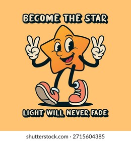 Simple and Fun Cartoon Mascot Character With Beautiful Phrase. Editable, EPS 10, Vector Illustration.
