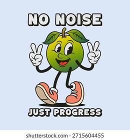 Simple and Fun Cartoon Mascot Character With Beautiful Phrase. Editable, EPS 10, Vector Illustration.
