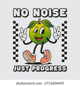 Simple and Fun Cartoon Mascot Character With Beautiful Phrase. Editable, EPS 10, Vector Illustration.
