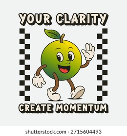 Simple and Fun Cartoon Mascot Character With Beautiful Phrase. Editable, EPS 10, Vector Illustration.
