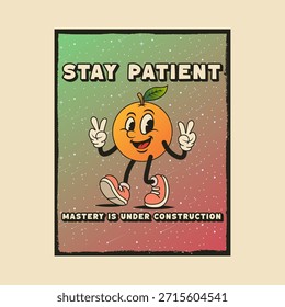 Simple and Fun Cartoon Mascot Character With Beautiful Phrase. Editable, EPS 10, Vector Illustration.
