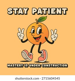 Simple and Fun Cartoon Mascot Character With Beautiful Phrase. Editable, EPS 10, Vector Illustration.

