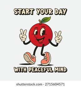 Simple and Fun Cartoon Mascot Character With Beautiful Phrase. Editable, EPS 10, Vector Illustration.
