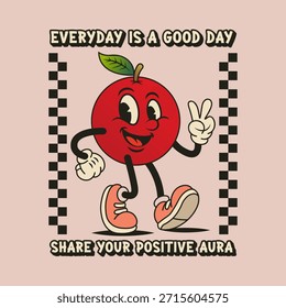 Simple and Fun Cartoon Mascot Character With Beautiful Phrase. Editable, EPS 10, Vector Illustration.
