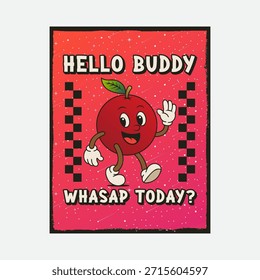 Simple and Fun Cartoon Mascot Character With Beautiful Phrase. Editable, EPS 10, Vector Illustration.
