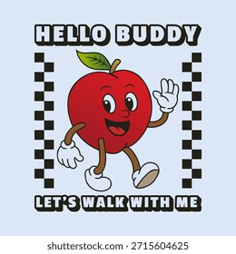 Simple and Fun Cartoon Mascot Character With Beautiful Phrase. Editable, EPS 10, Vector Illustration.
