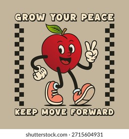 Simple and Fun Cartoon Mascot Character With Beautiful Phrase. Editable, EPS 10, Vector Illustration.
