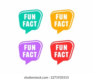 simple fun fact on speech bubble. concept of interesting information for easy education. flat style trend modern thinking logotype graphic design infographic element isolated on white background