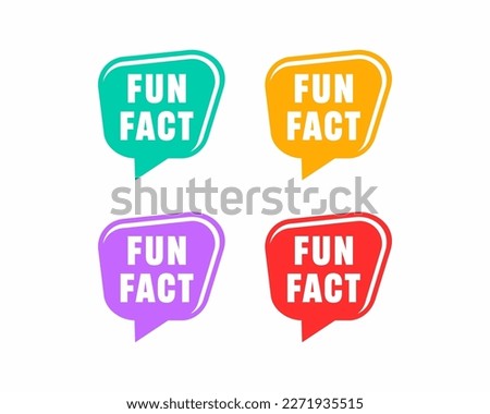 simple fun fact on speech bubble. concept of interesting information for easy education. flat style trend modern thinking logotype graphic design infographic element isolated on white background