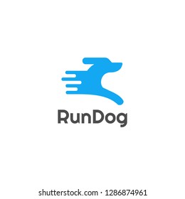 Simple Fun Running Dog Logo / Run Dog / Pet Run