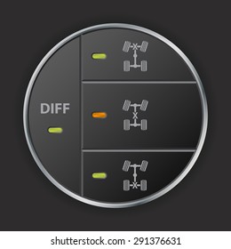 Simple but functional off road differential control panel design