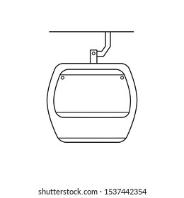 Simple funicular icon on a white background. Element of transport icon. Premium quality graphic design. Sign and symbol collection icon for websites, web design, mobile app.