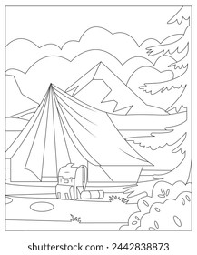 Simple and Funny Campaign Coloring Page for Kids.