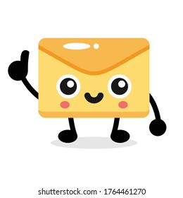simple funny letter mascot character