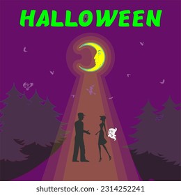Simple Funny Picture For Halloween Card And Invitation