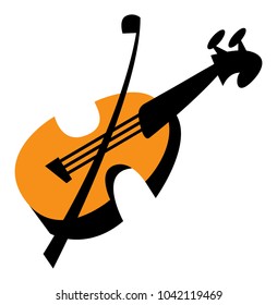 Simple funny violin vector illustration