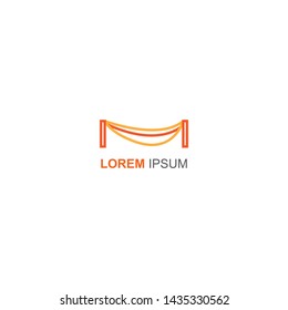 Simple Furniture Logo Template, orange theme.