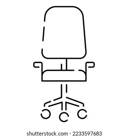 Simple furniture Vector Line Icons. Home design interior. Vector office chair 