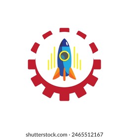 Icono de cohete simple y futurista. este icono también se puede utilizar para el logotipo o la marca comercial de su empresa