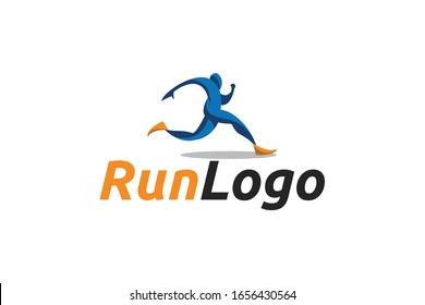 a simple and futuristic run logo for any business
