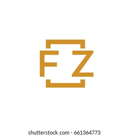 Simple FZ initial Logo designs template vector illustration