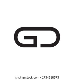 simple G D icon symbol vector