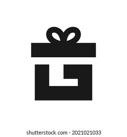 Simple G Gift Box Logo Vector