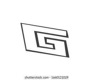 simple G initial letter design