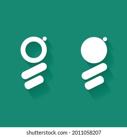 einfaches G-Buchstaben-Mindestlogo-Set