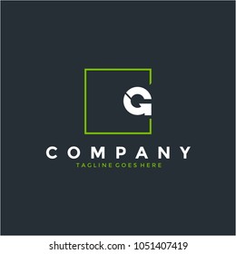 Simple G Logo Inside Square Vector