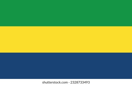 Simple Gabon official flag ilustration vector Eps.
