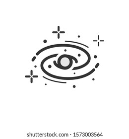 Simple Galaxy and universe icon flat design