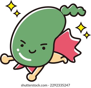 simple gallbladder cute character illustration