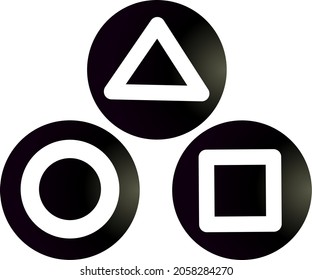 Simple game button icon. vector design illustration.