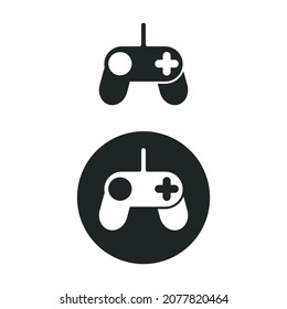 Simple game console icon isolated of flat style design